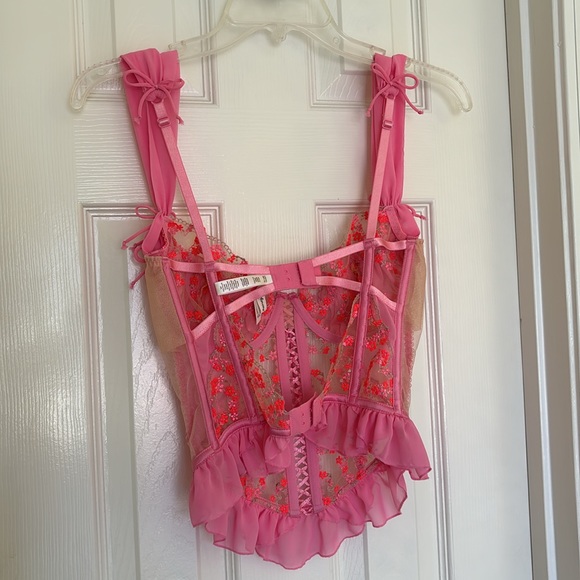 For Love and Lemons Love Bouquet Embroidery Bustier, Size SDD - Picture 3 of 4